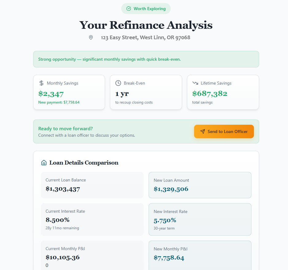 Refi Window screenshot